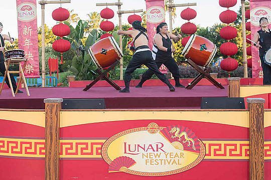 People playing with drums
